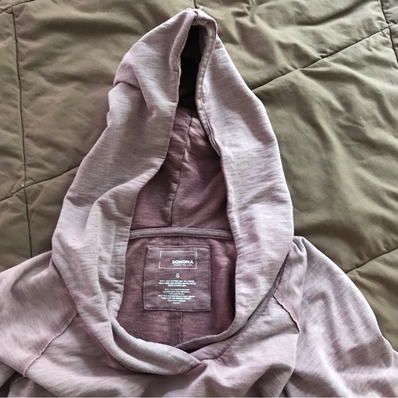 Mauve Pink Thin Hooded Sweatshirt - Picture 6 of 6